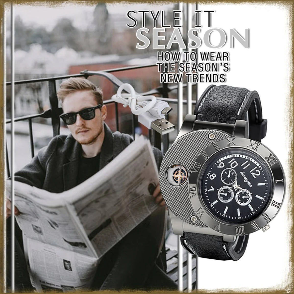 Zarry Flameless Wrist Lighter Watch ESCARIA