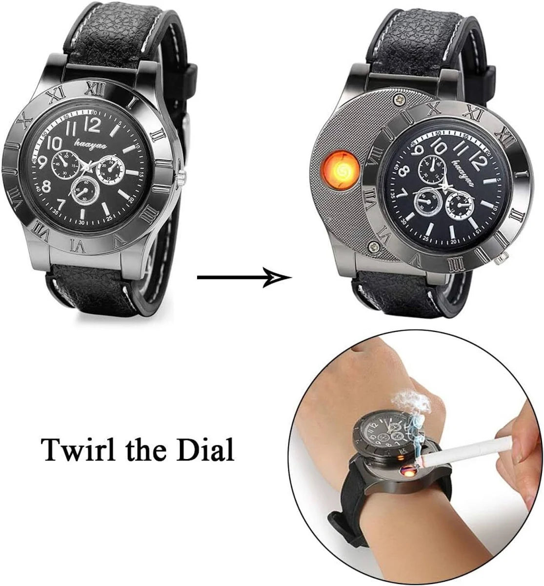 Zarry Flameless Wrist Lighter Watch ESCARIA