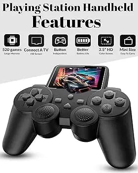 DXP S10 Handheld Game Console for Kids 520 Retro Video Games Classic Rechargeable Console with TV Support Kids Video Game Set Pocket Gamer Experience Includes Mario Game De rêve