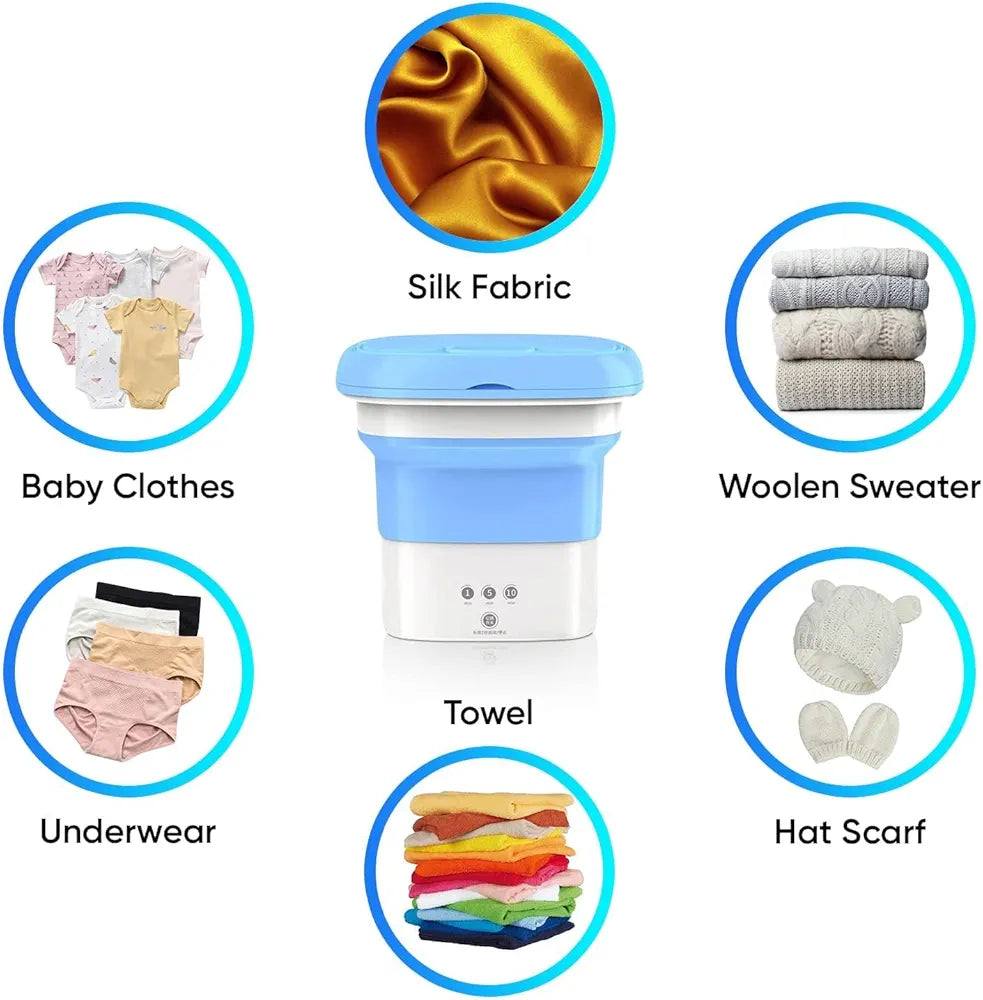 Portable Mini Foldable Washer and Spin Dryer Superiorshoppy