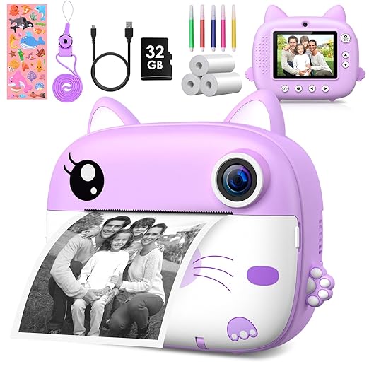 Kids Camera Instant Print & 2.5K Digital Video Instant Print Camera for Kids Superiorshoppy
