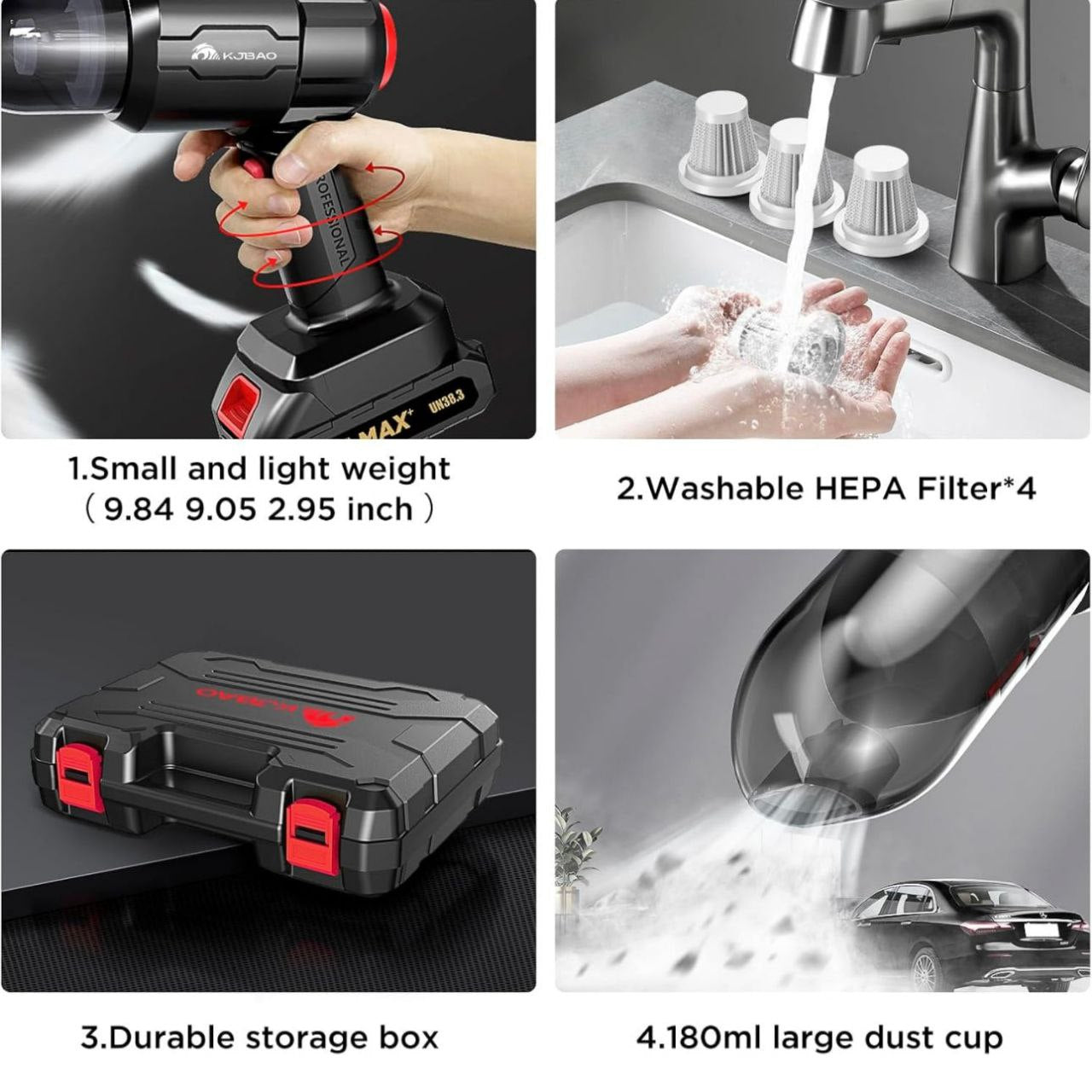 3 in 1 High Power Vacuum Cleaner Portable 18000PA Wireless mixtocart