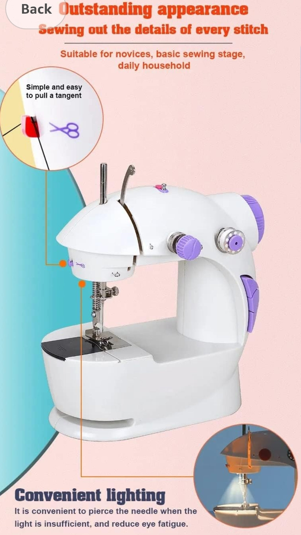 ORLOV® Sewing Machine for Home Tailoring, Silai Machine for Home, Sewing Machine Mini, Sewing Machine, Stitching Machine for Home, Tailoring Machine mixtocart