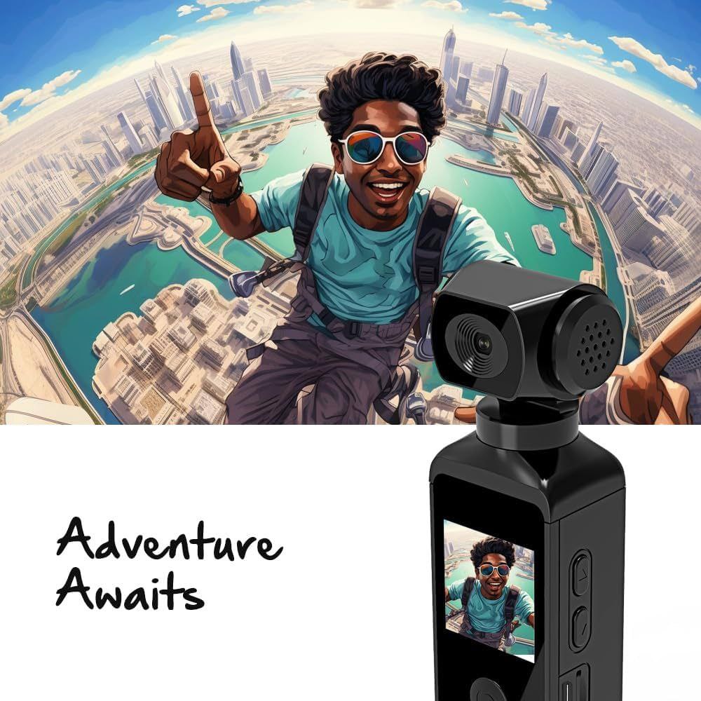 Ultra HD Pocket Action Camera - 270° Rotatable Vlog Wifi Mini Sports Cam Waterproof Case Helmet Travel Bicycle Driver Recorder mixtocart
