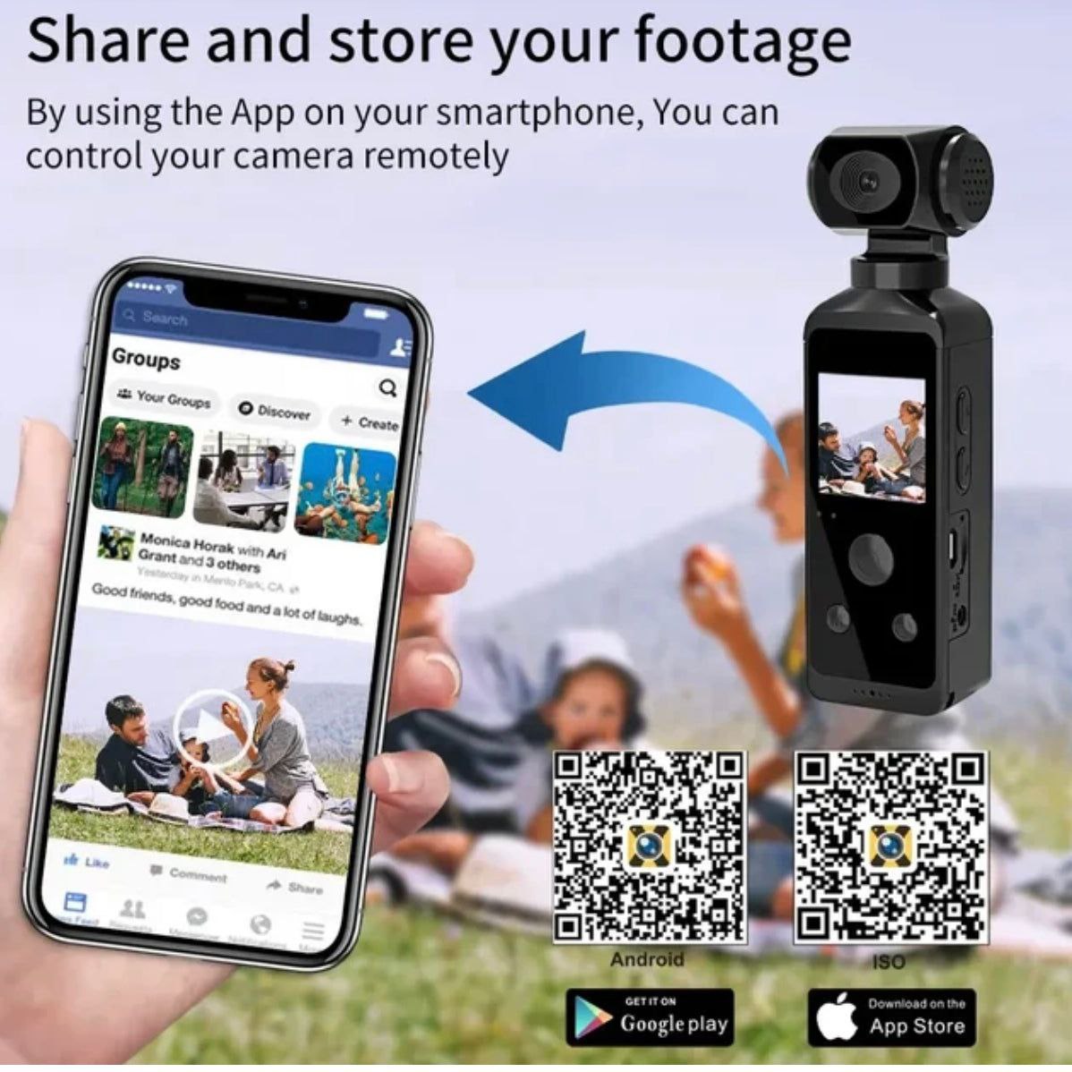 Ultra HD Pocket Action Camera - 270° Rotatable Vlog Wifi Mini Sports Cam Waterproof Case Helmet Travel Bicycle Driver Recorder mixtocart