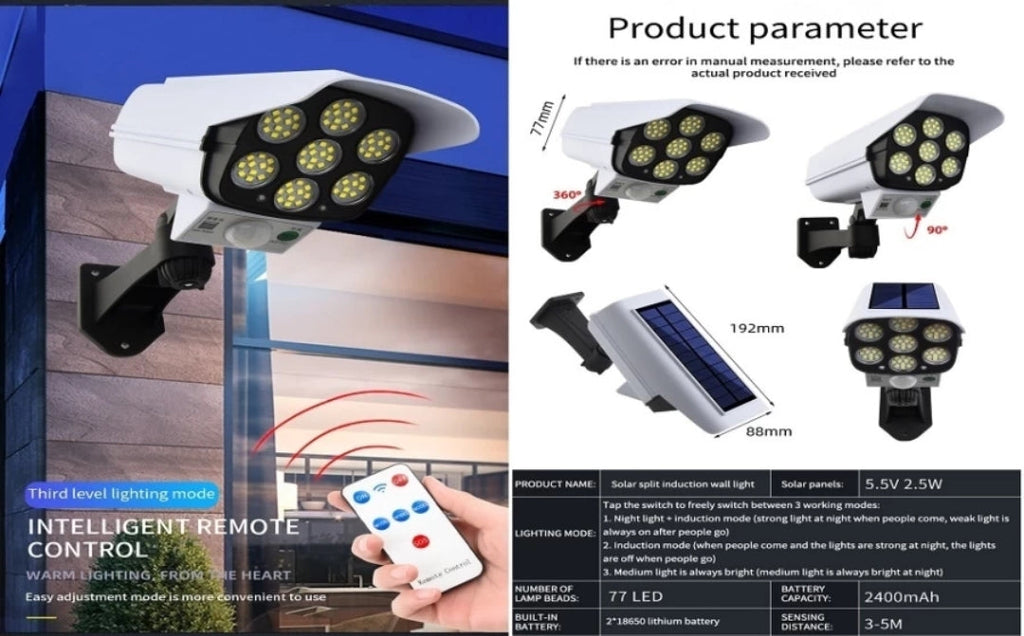 Remote Control Human Sensor Spotlight Garden lamp Solar Light Set mixtocart