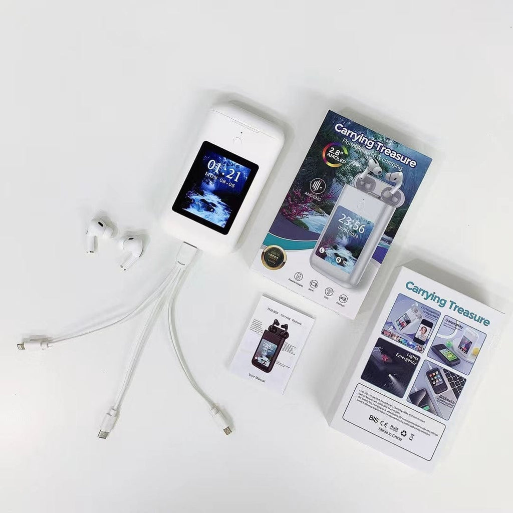 TF20 MULTIPURPOSE POWERBANK WITH AIRPODS AND DISPLAY Superiorshoppy
