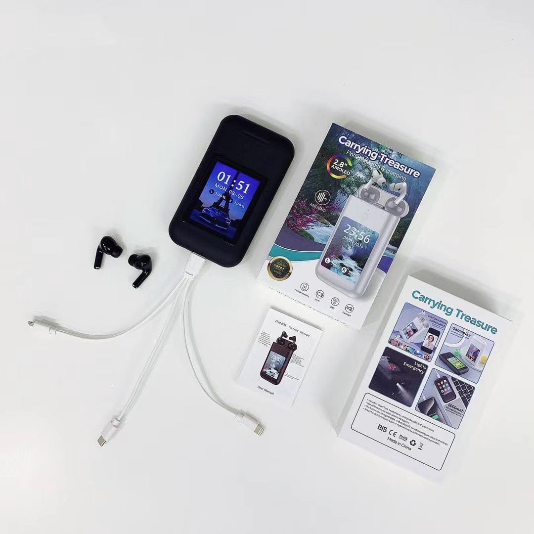 TF20 MULTIPURPOSE POWERBANK WITH AIRPODS AND DISPLAY Superiorshoppy