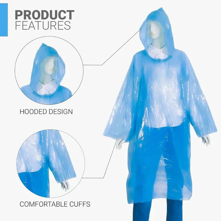 Unisex Disposable Rain Card for Emergency Use Waterproof Rain with Smallest Pocket Size (pack of 5) Superiorshoppy