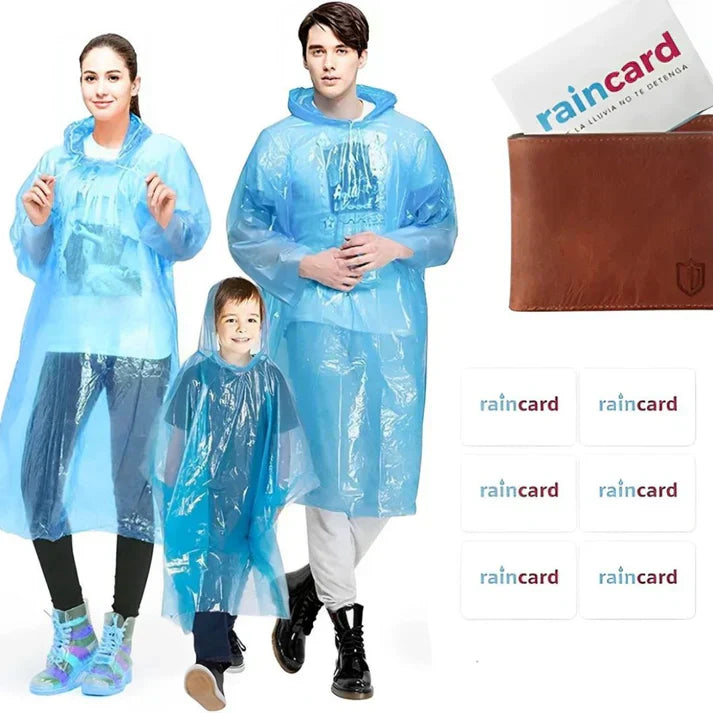 Unisex Disposable Rain Card for Emergency Use Waterproof Rain with Smallest Pocket Size (pack of 5) Superiorshoppy