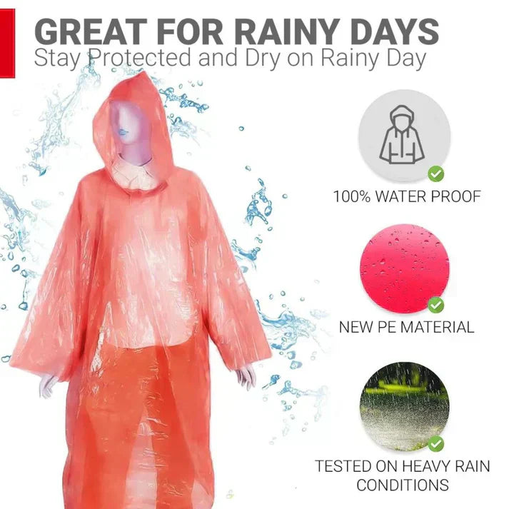 Unisex Disposable Rain Card for Emergency Use Waterproof Rain with Smallest Pocket Size (pack of 5) Superiorshoppy