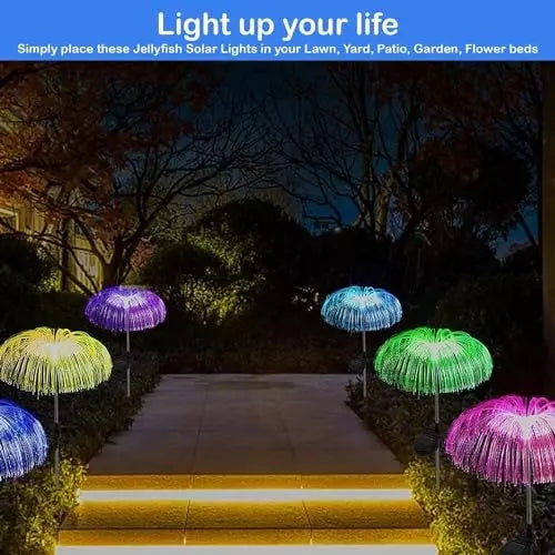 Jellyfish Solar Garden Light Metal Stand Multicolour Superiorshoppy