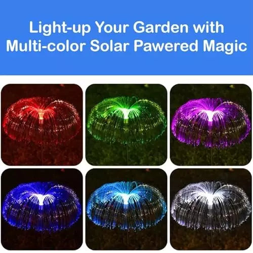Jellyfish Solar Garden Light Metal Stand Multicolour Superiorshoppy