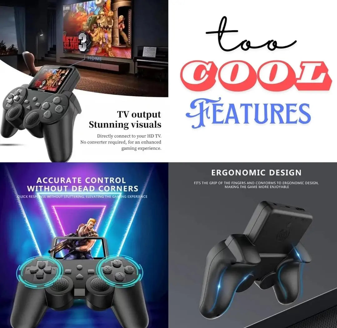 DXP S10 Handheld Game Console for Kids 520 Retro Video Games Classic Rechargeable Console with TV Support Kids Video Game Set Pocket Gamer Experience Includes Mario Game De rêve