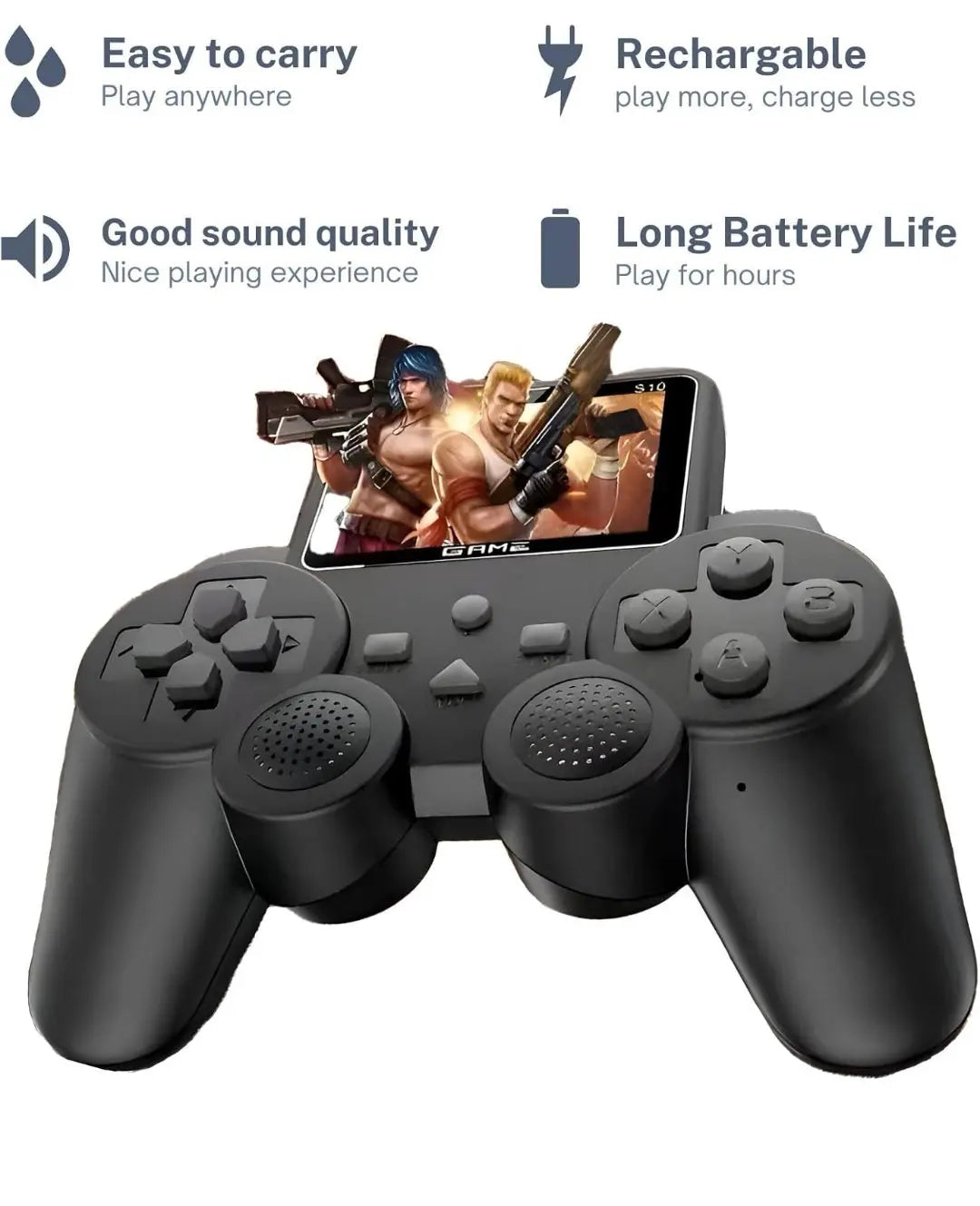 DXP S10 Handheld Game Console for Kids 520 Retro Video Games Classic Rechargeable Console with TV Support Kids Video Game Set Pocket Gamer Experience Includes Mario Game De rêve